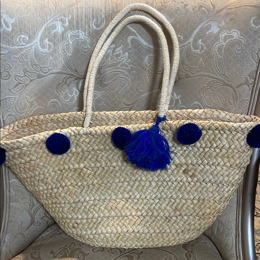 Raffia woven women’s tote bag
